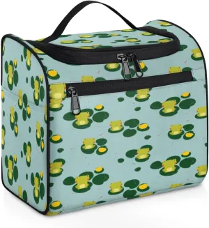 Frog Adorable Green Toiletry Bag for Men Travel Toiletry Organizer Women Travel Cosmetic Makeup Bag for Toiletries Accessories