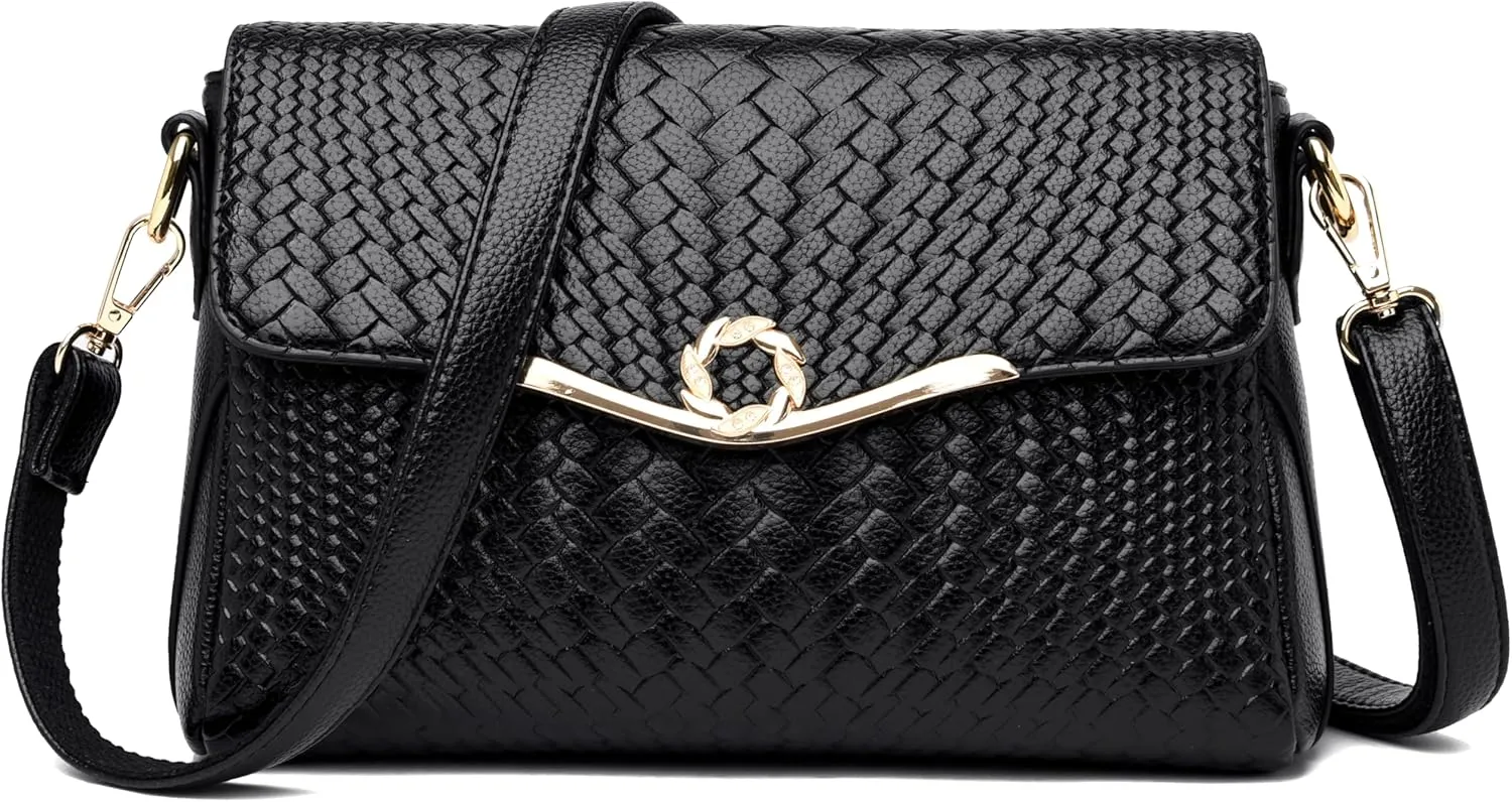 FSD. WG Crossbody Bags for Women Leather Ladies Shoulder Purses with Chain Strap Stylish Clutch Purse