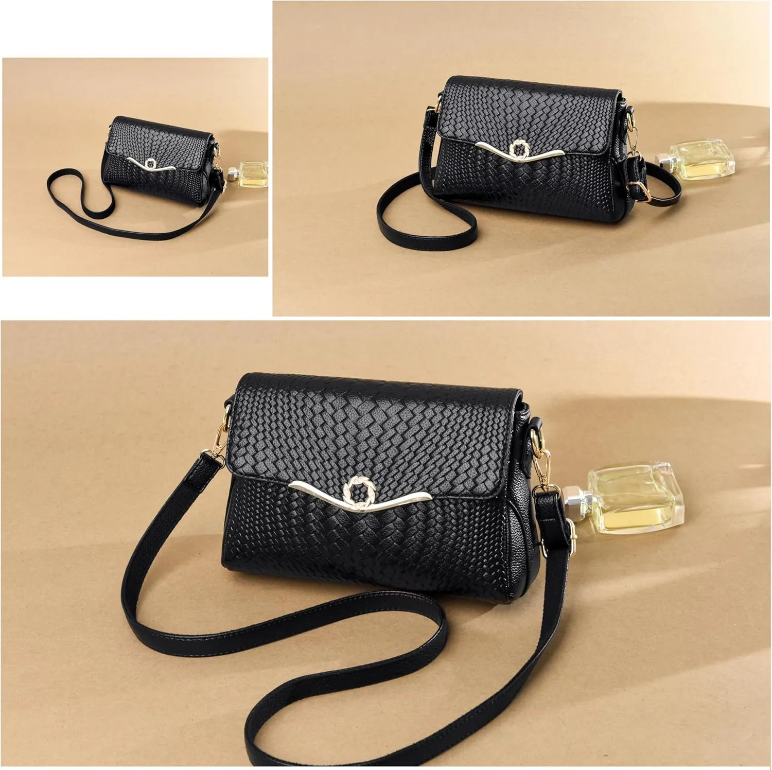 FSD. WG Crossbody Bags for Women Leather Ladies Shoulder Purses with Chain Strap Stylish Clutch Purse