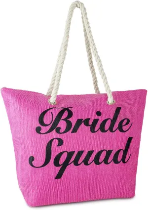 Funky Junque Stylish Straw Beach Tote Bag for Women - Summer Travel Shoulder Bag - Beach Quotes, Cattle Bags, Smiley Faces
