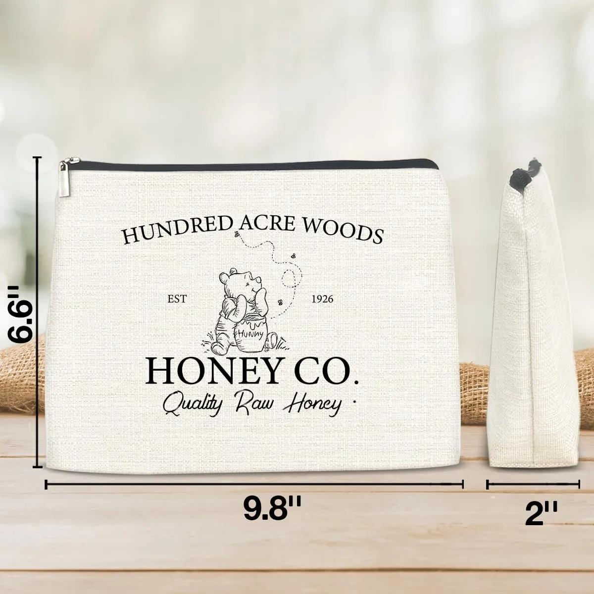 Funny Gifts for Women Makeup Bag, Winnie The Pooh Gifts for Women Friends BFF Coworker, Cute Cosmetic Travel Organizer Toiletry Bag