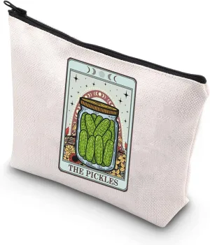 Funny Pickle Pattern Waterproof Cosmetic Bag for Travel