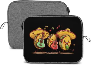 Funny Tacoes Playing Guitar Mexican Laptop Sleeve Notebook Computer Pocket Case Tablet Briefcase Carrying Bag Protective Case 13inch