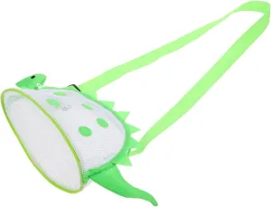 GALPADA Large Dinosaur Beach Mesh Bag for Transparent Shell Collecting Storage Portable Shoulder Strap for Outdoor Play for Beach and Swimming Gear