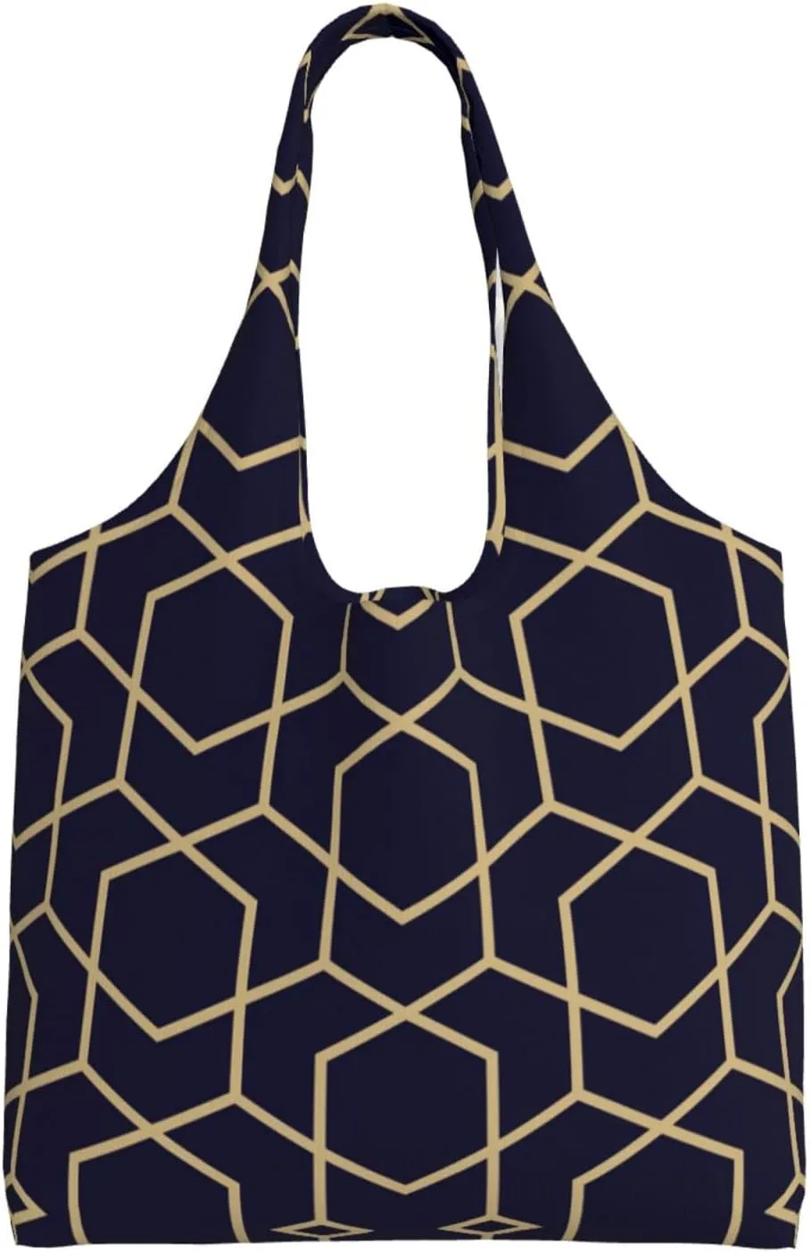 Geometric Lines Print Canvas Tote Bags,Reusable Cloth Bags For Shopping Beach Grocery Trendy