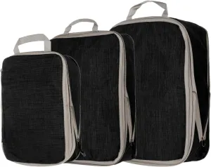 HARFINGTON 3pcs Compression Packing Cube for Suitcases Lightweight Luggage Organizers Bag Travel Essentials Compression Bags for Carry on Suitcases, Frosted Black