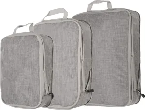 HARFINGTON 3pcs Compression Packing Cube for Suitcases Lightweight Luggage Organizers Bag Travel Essentials Compression Bags for Carry on Suitcases, Frosted Grey