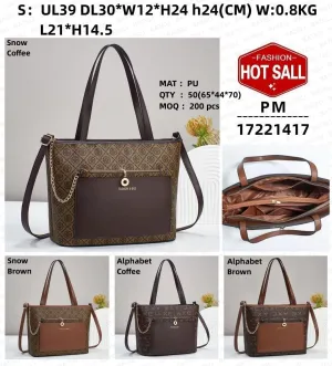 Hobo Bag Bucket Purse Faux Leather Ladies Retro Chic Shoulder Bag Ladies' Large Capacity Letter Printed Tote