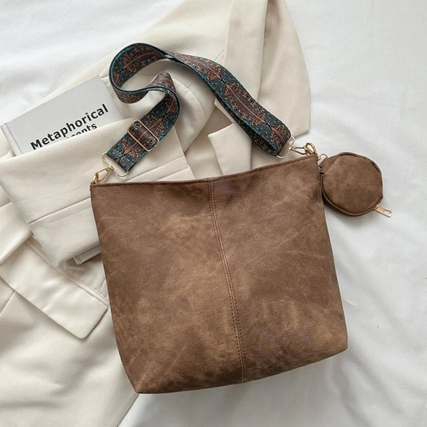 Hobo Bag for Women Large Fashion Crossbody Bag Top Handle Trendy Shoulder Bag Purse Handbag Travel Bucket Tote Bag