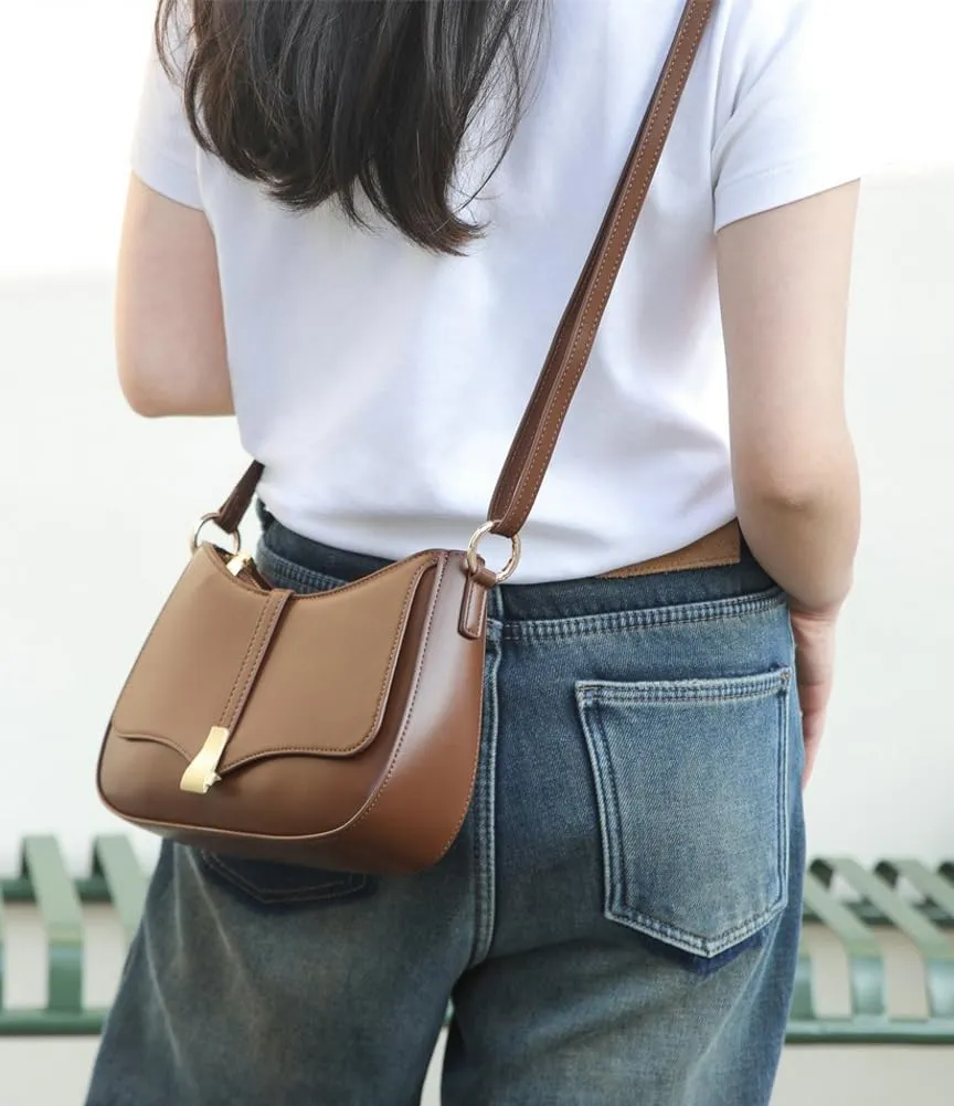 Hobo Shoulder Bags for Women Chic Tote Bag Vegan Leather Crossbody Bags Small Tote Handbag Purse