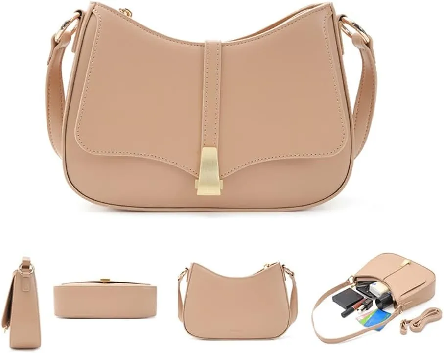 Hobo Shoulder Bags for Women Chic Tote Bag Vegan Leather Crossbody Bags Small Tote Handbag Purse