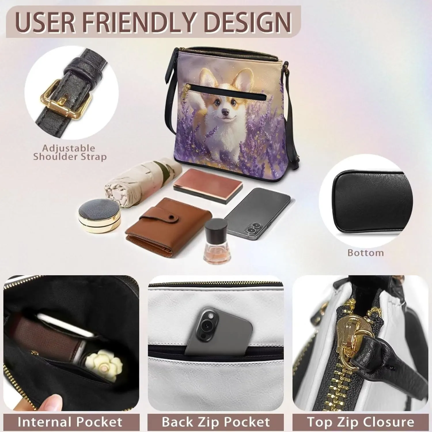 HUGS IDEA Genuine Leather Shoulder Bag for Women Stylish Hobo Handbags Crossbody Bags for Lady