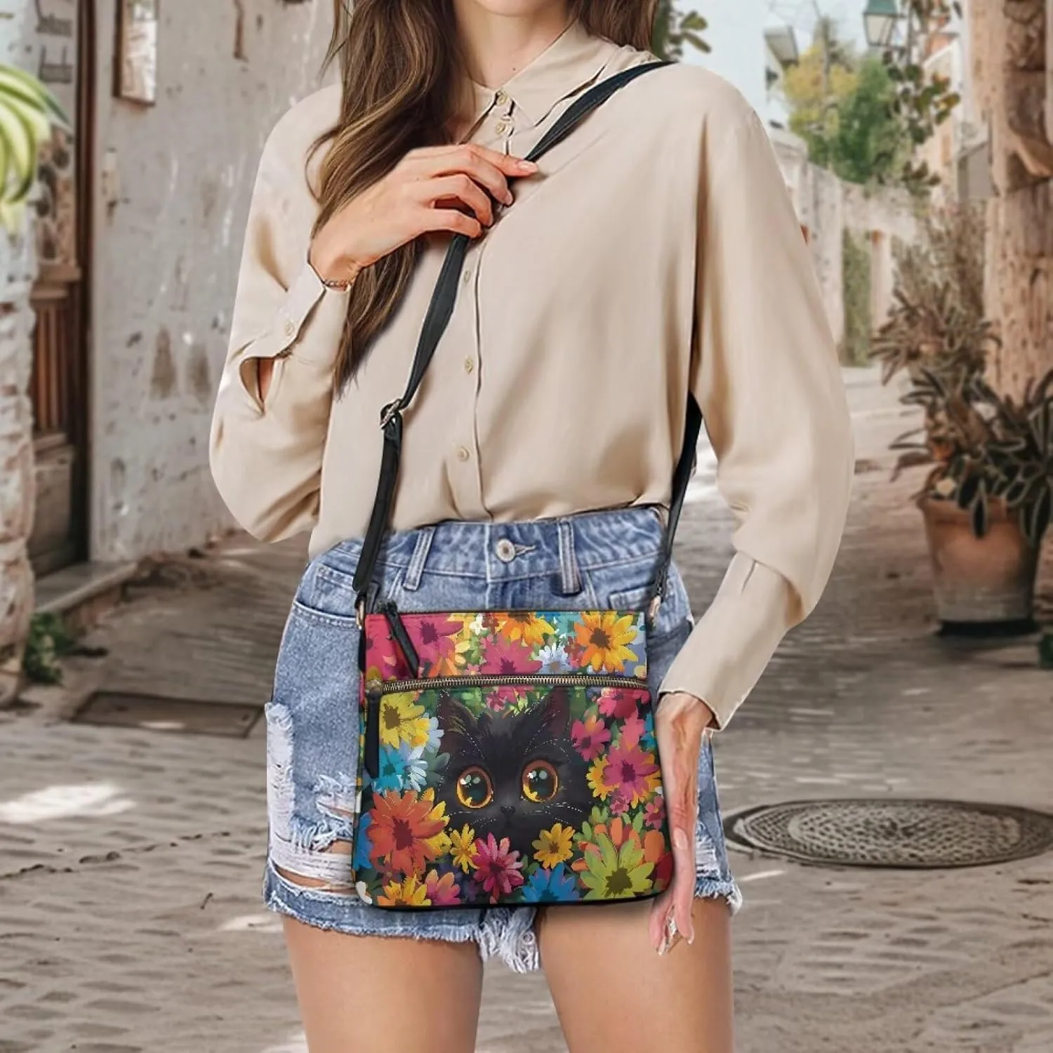 HUGS IDEA Genuine Leather Shoulder Bag for Women Stylish Hobo Handbags Crossbody Bags for Lady