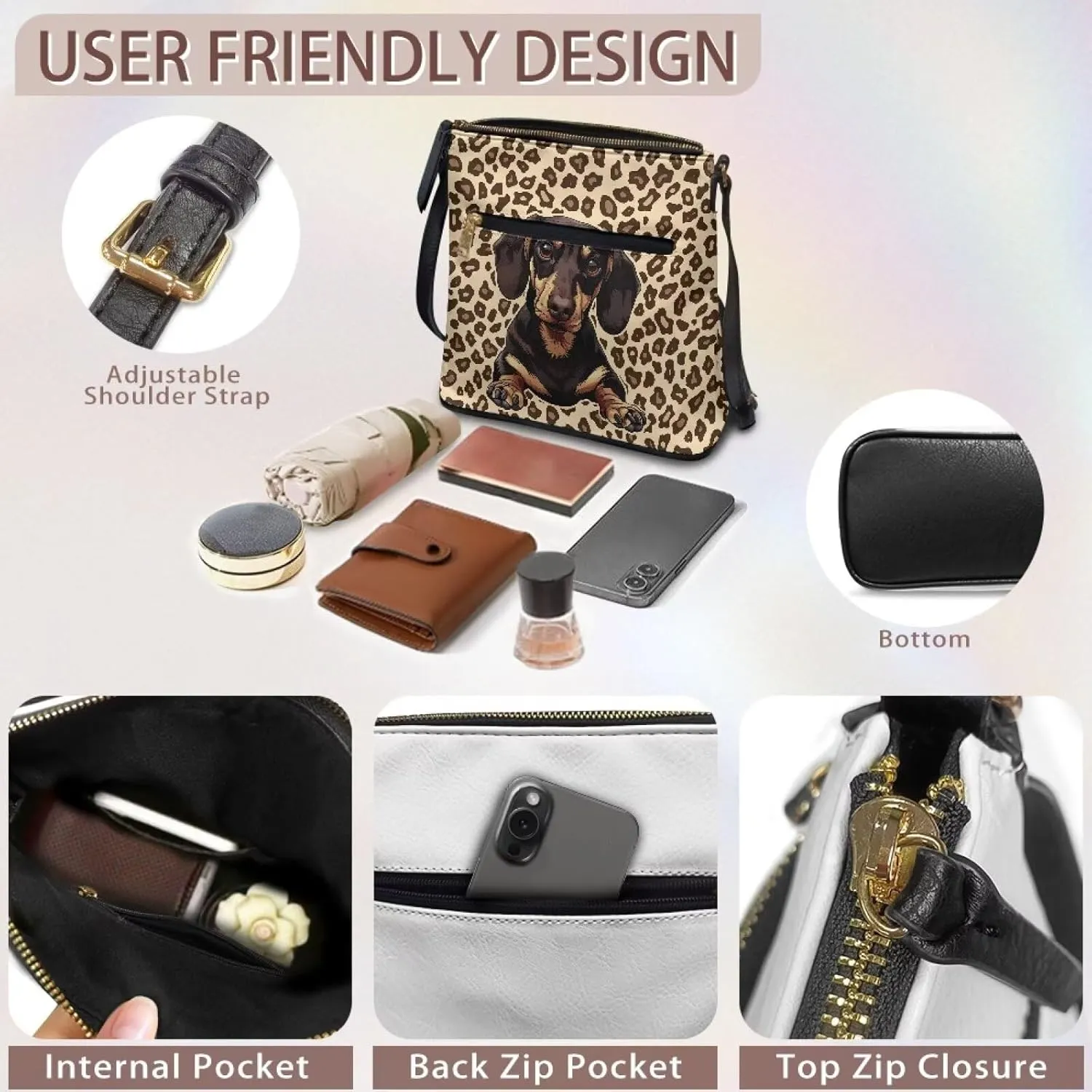 HUGS IDEA Genuine Leather Shoulder Bag for Women Stylish Hobo Handbags Crossbody Bags for Lady