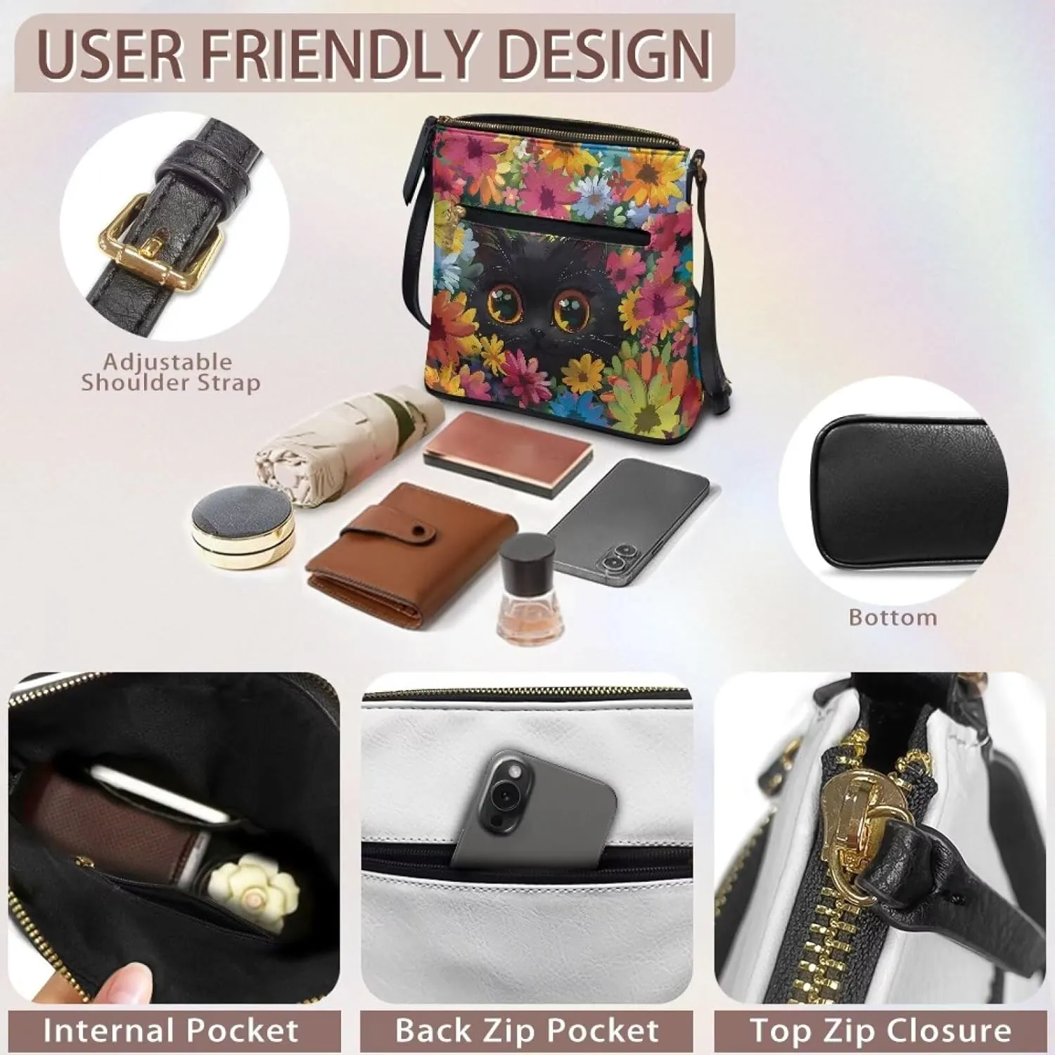 HUGS IDEA Genuine Leather Shoulder Bag for Women Stylish Hobo Handbags Crossbody Bags for Lady