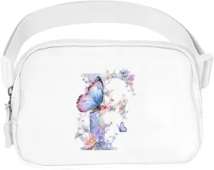Initail Letter Personalized Belt Bag Cute Crossbody Bags for Women Fashion Waist Packs Letter A-T Waterproof Running Workout Hiking Travel Fanny Pack,F