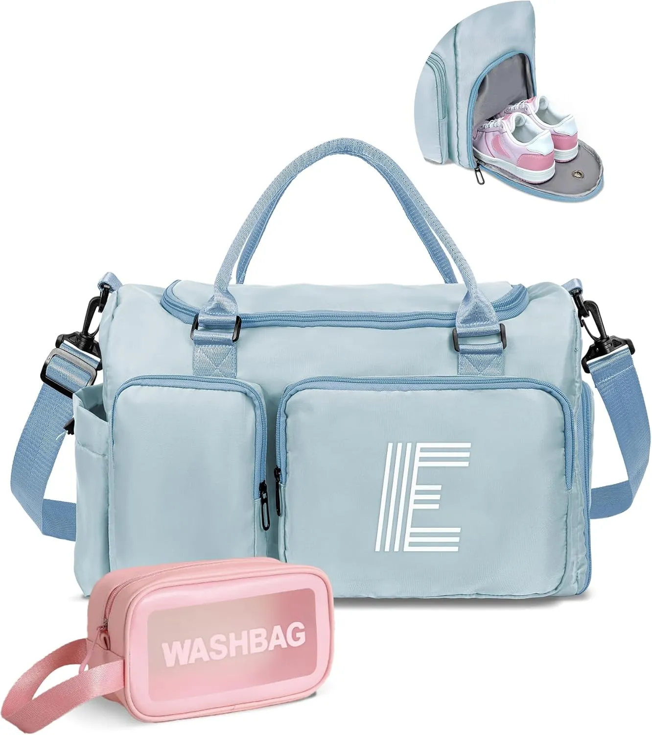Initial Travel Duffel Bag, Personalized Weekender Bag, Monogram Overnight Bag Gift for women,Birthday Gifts Personalized Gifts Bridesmaid Gifts