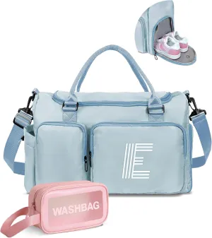 Initial Travel Duffel Bag, Personalized Weekender Bag, Monogram Overnight Bag Gift for women,Birthday Gifts Personalized Gifts Bridesmaid Gifts