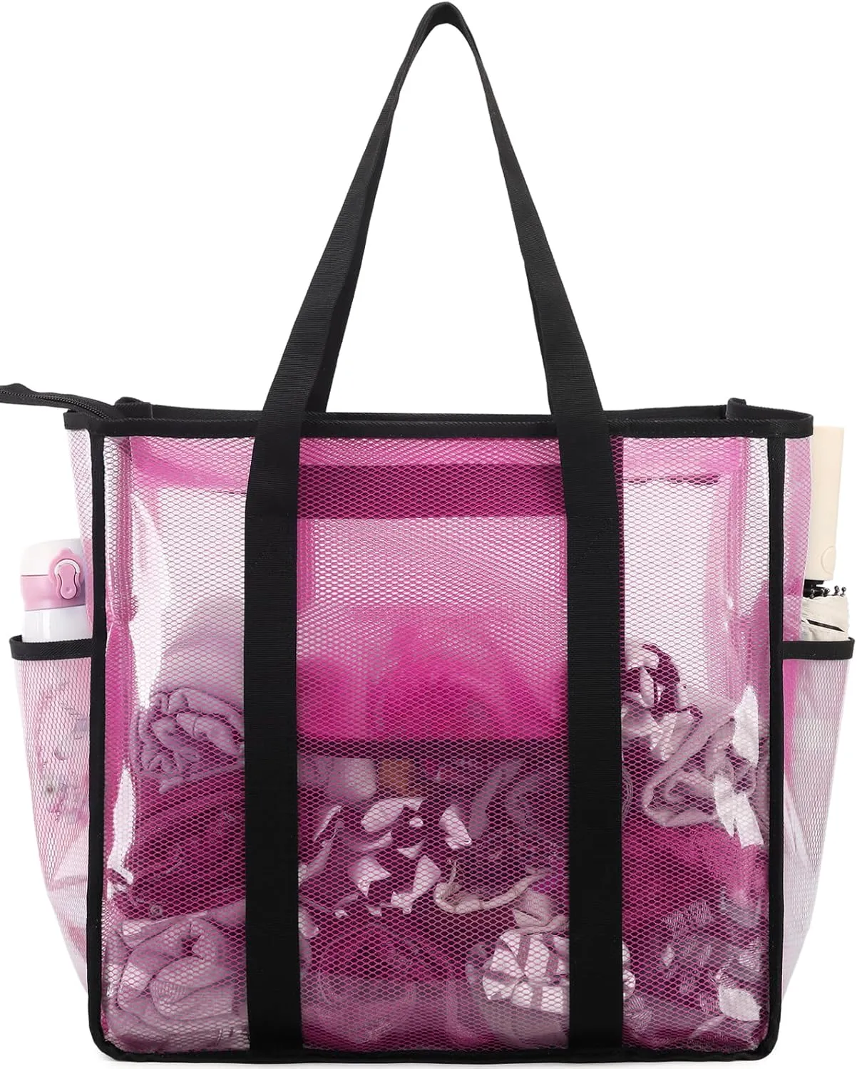 JIANYA Clear Tote Bag Beach Bags for Women Large Waterproof Sandproof Tip-proof Shoudler Tote Bag Swim Pool Bag
