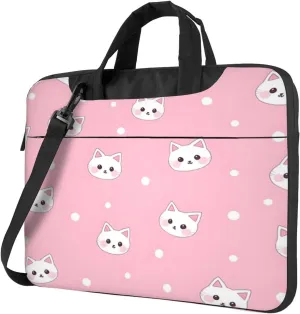 Laptop Bag Case Cute Adorable Cat Head Computer Messenger Shoulder Bag Laptop Sleeve Briefcase