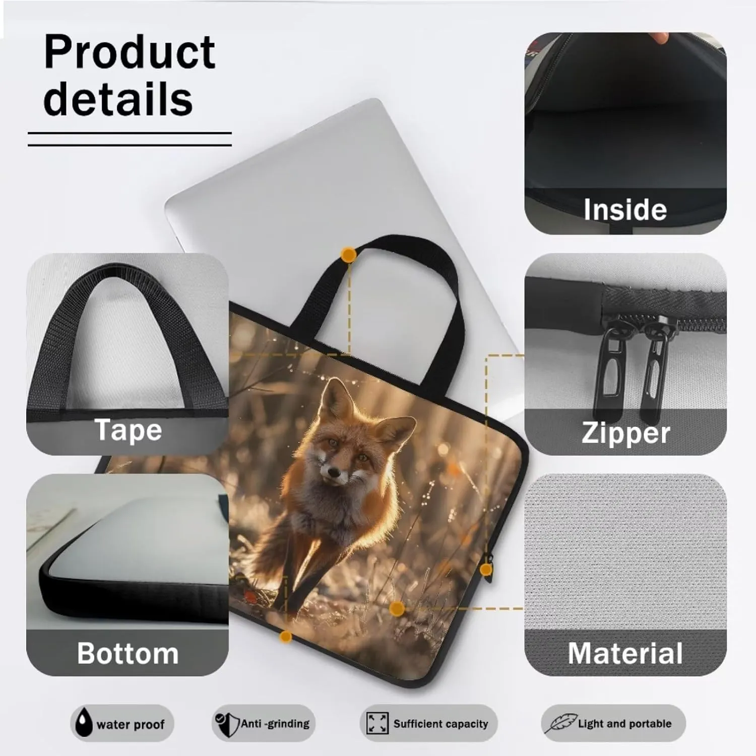 Laptop Bag for Men Women Tote Work Professional Computer Briefcase Waterproof Handbag Large