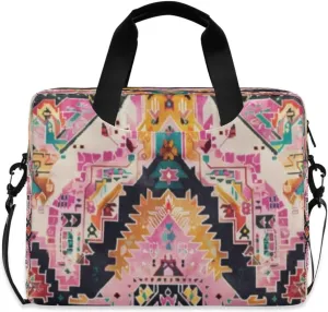Laptop Bag for Women - Fits 16 inch with Laptop Compartment Carrying Messenger Sleeve with Strap Professional Fashion Travel Purse for Business Office Bag Pattern Design