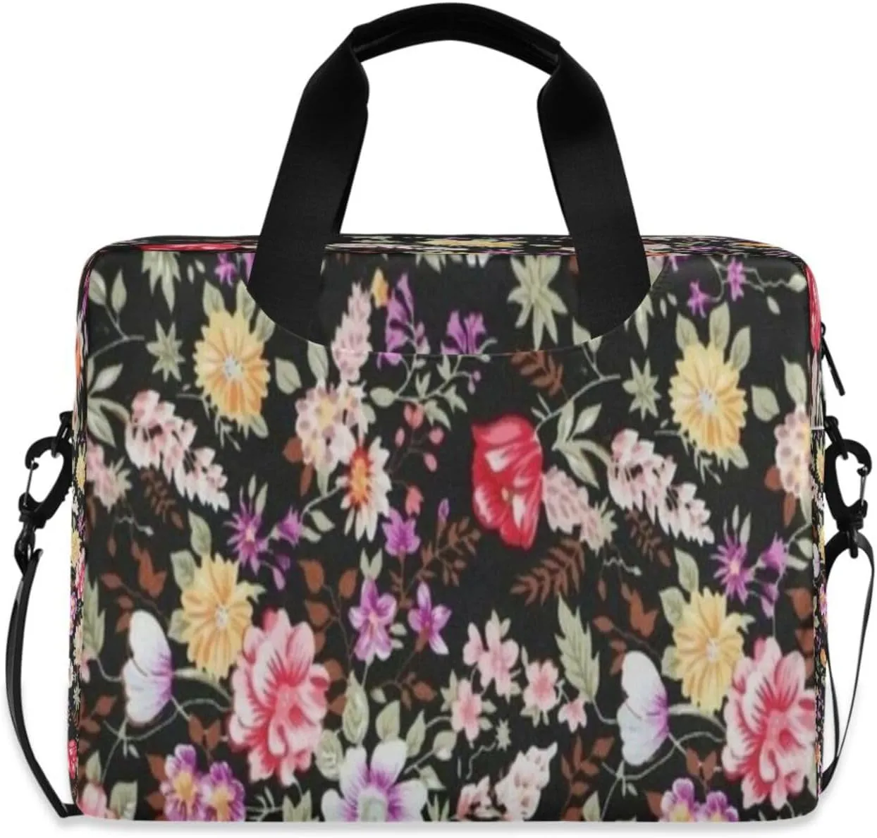 Laptop Bag for Women - Fits 16 inch with Laptop Compartment Carrying Messenger Sleeve with Strap Professional Fashion Travel Purse for Business Office Bag Printed