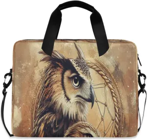 Laptop Bag for Women - Fits 16 inch with Laptop Compartment Carrying Messenger Sleeve with Strap Professional Fashion Travel Purse for Business Office Bag Two Owls