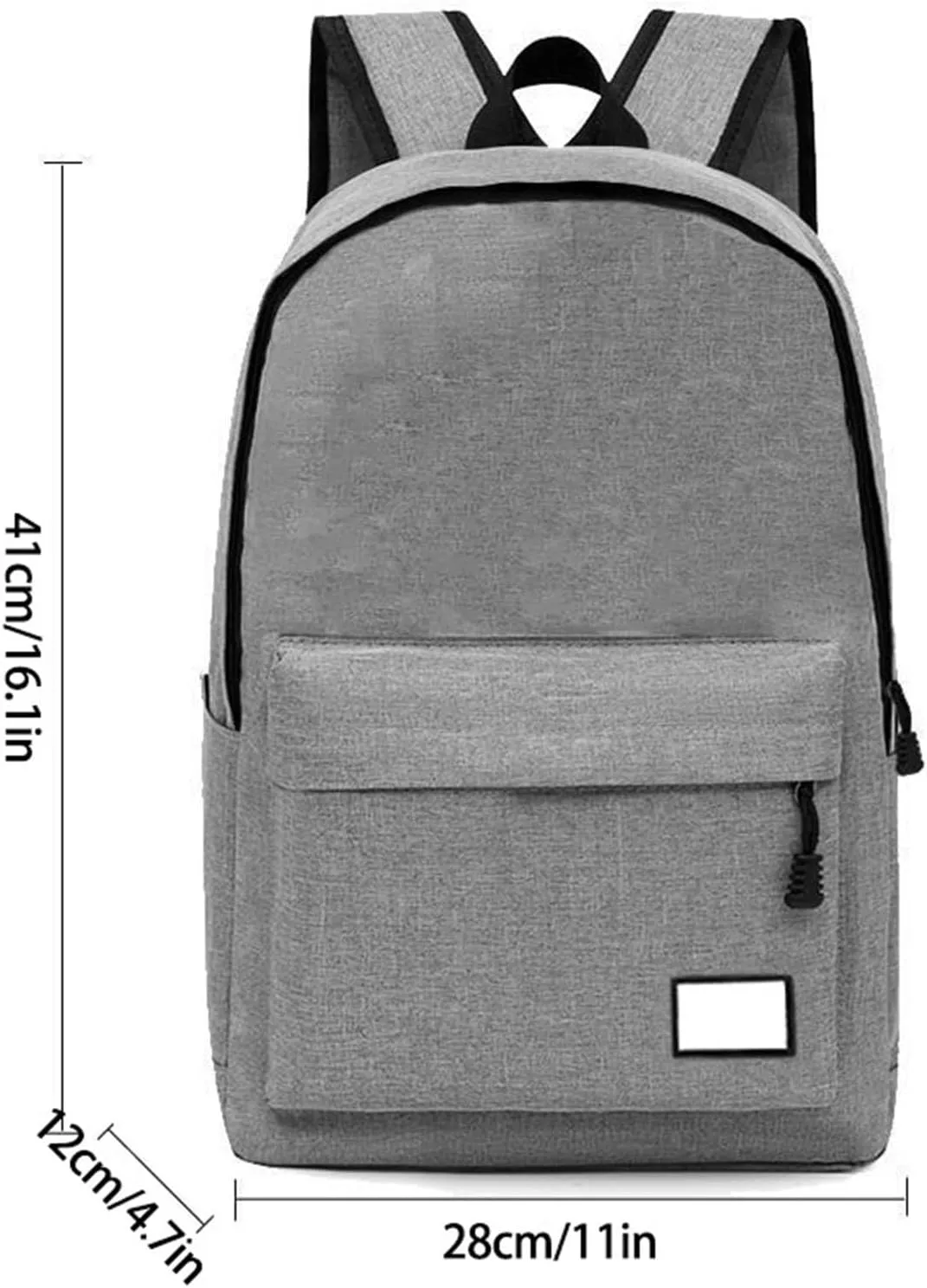 Laptop College Backpack For Women Men Bookbag With Computer Compartment Lightweight Book Bag For with (Black, One Size)