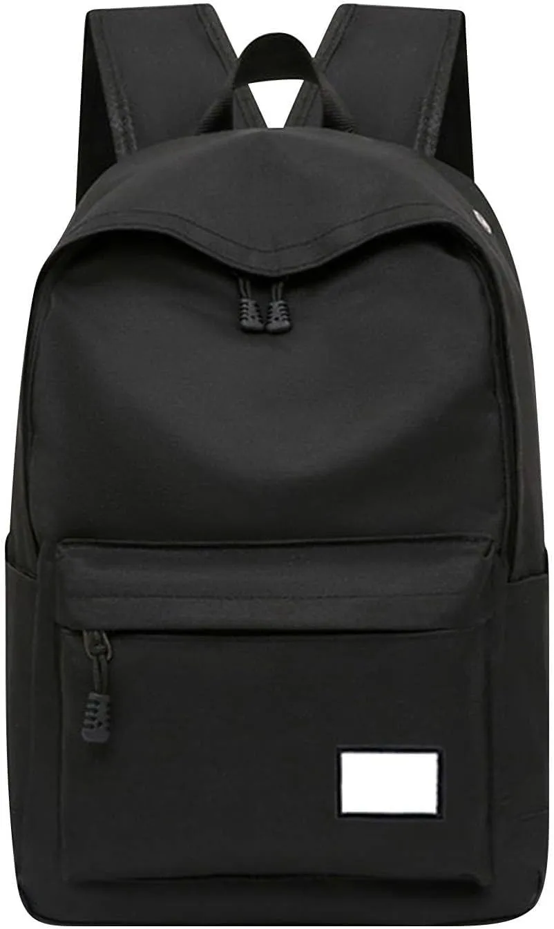 Laptop College Backpack For Women Men Bookbag With Computer Compartment Lightweight Book Bag For with (Black, One Size)