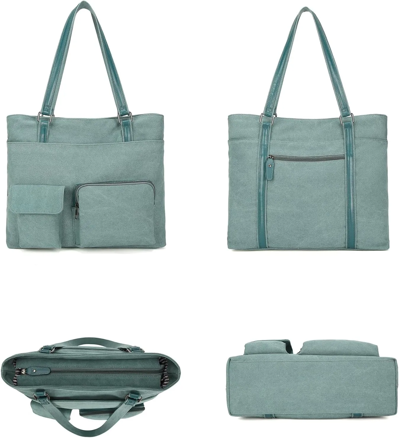 Laptop Tote Bag for Women Work Bags Professional 15.6 Inch Large Canvas Purse with Pockets