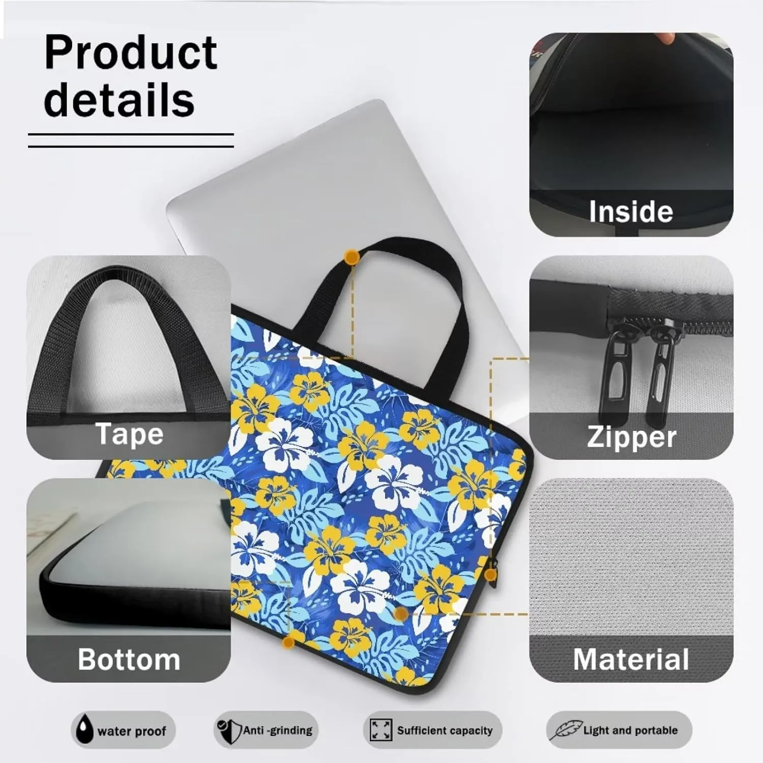 Laptop Tote Protective Case with Handle,Water-Repellent Computer Cover