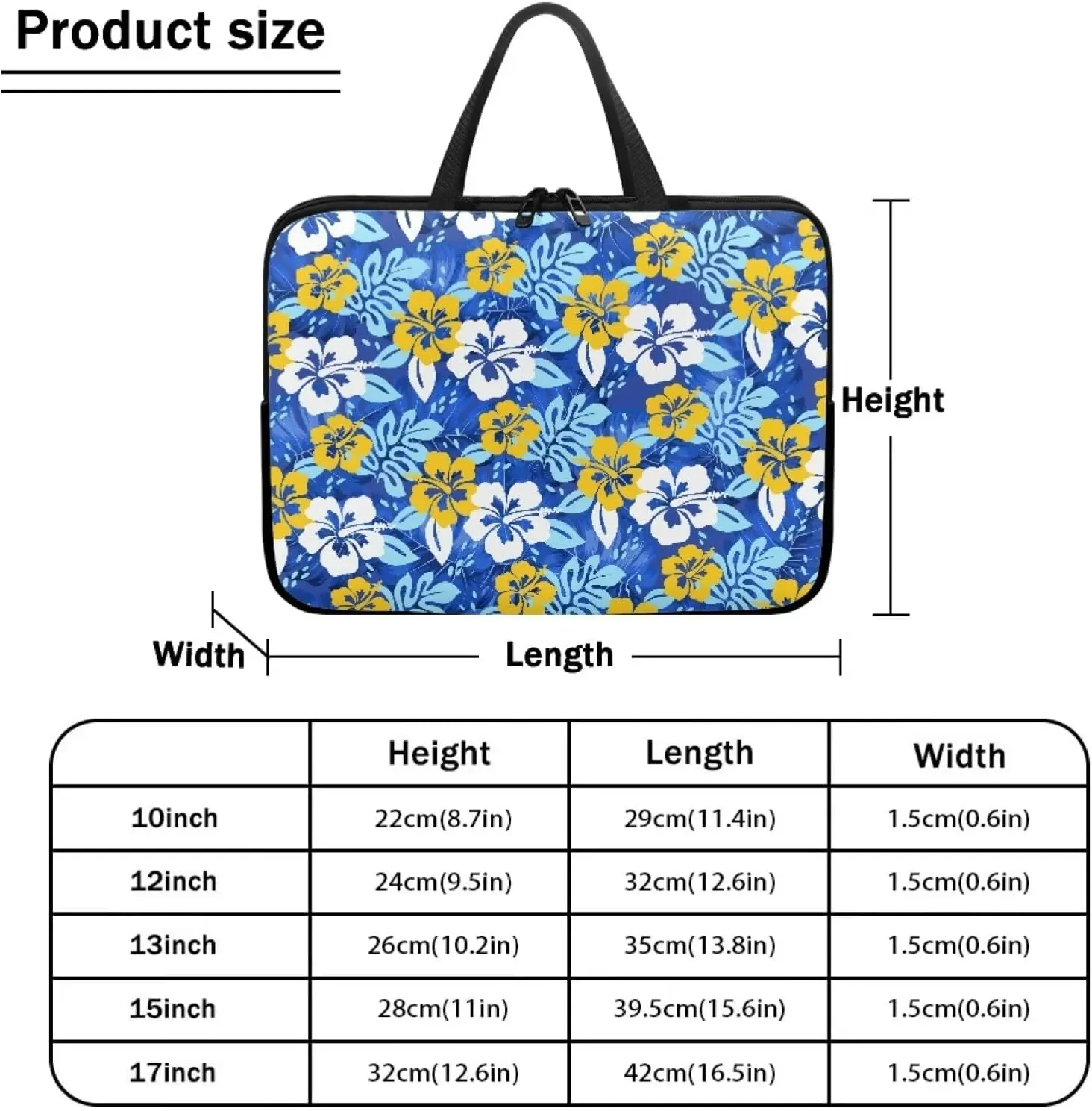 Laptop Tote Protective Case with Handle,Water-Repellent Computer Cover