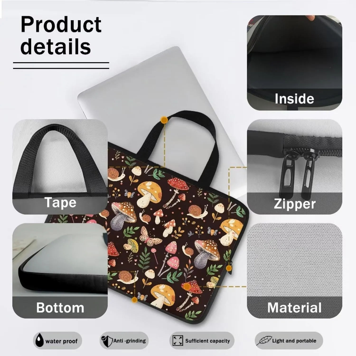 Laptop Tote Protective Case with Handle,Water-Repellent Computer Cover