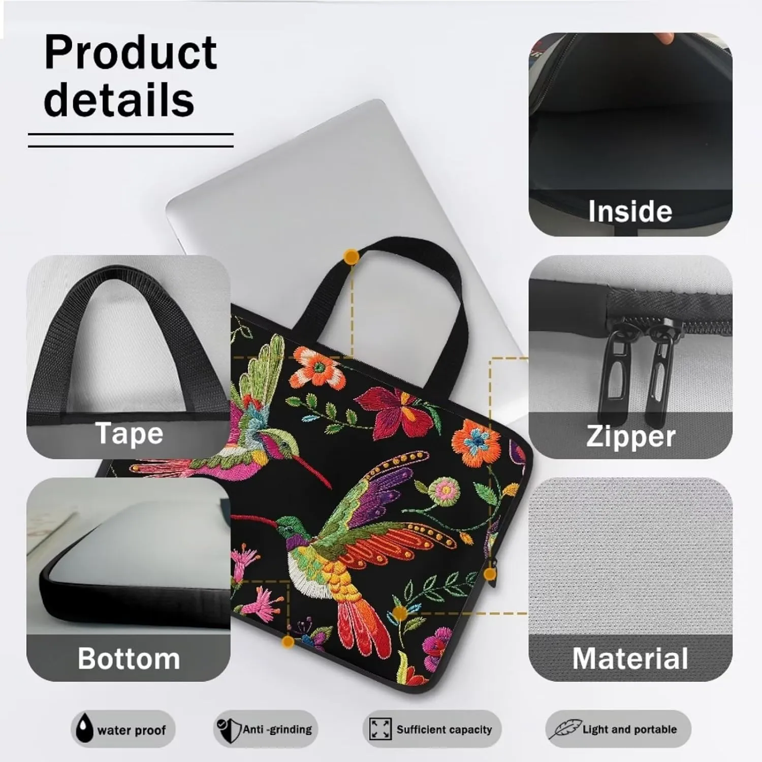 Laptop Tote Protective Case with Handle,Water-Repellent Computer Cover