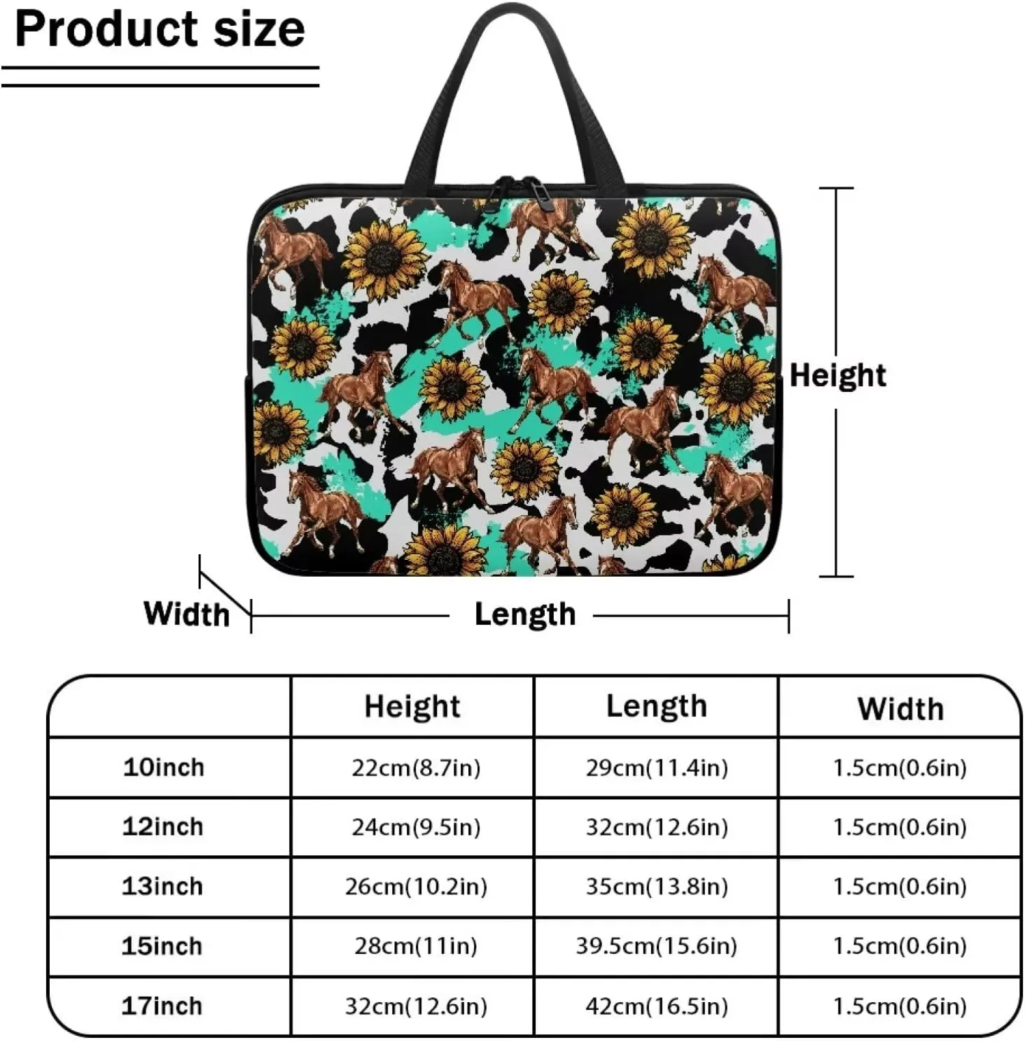 Laptop Tote Protective Case with Handle,Water-Repellent Computer Cover