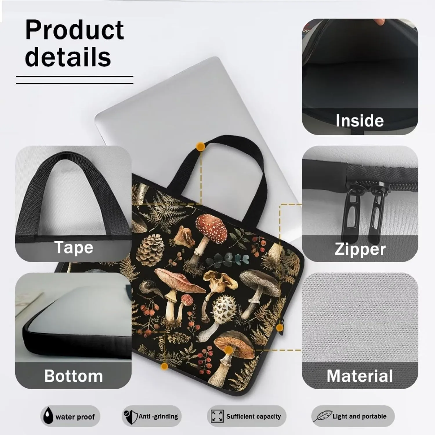 Laptop Tote Protective Case with Handle,Water-Repellent Computer Cover