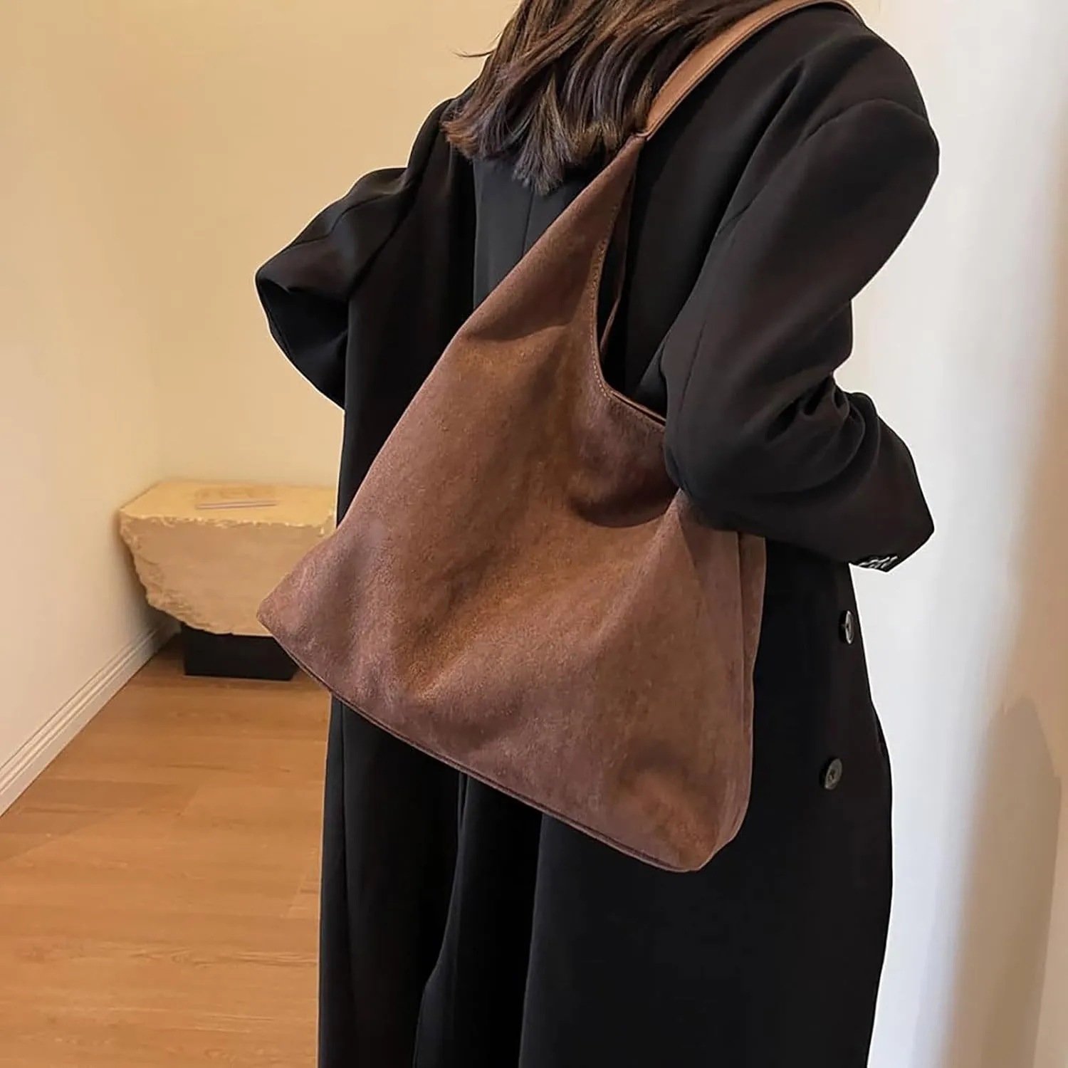 Large Messenger Bag Tote Bags For Women Work Bags Suede Slouchy Bag Handbag Tote Handbag