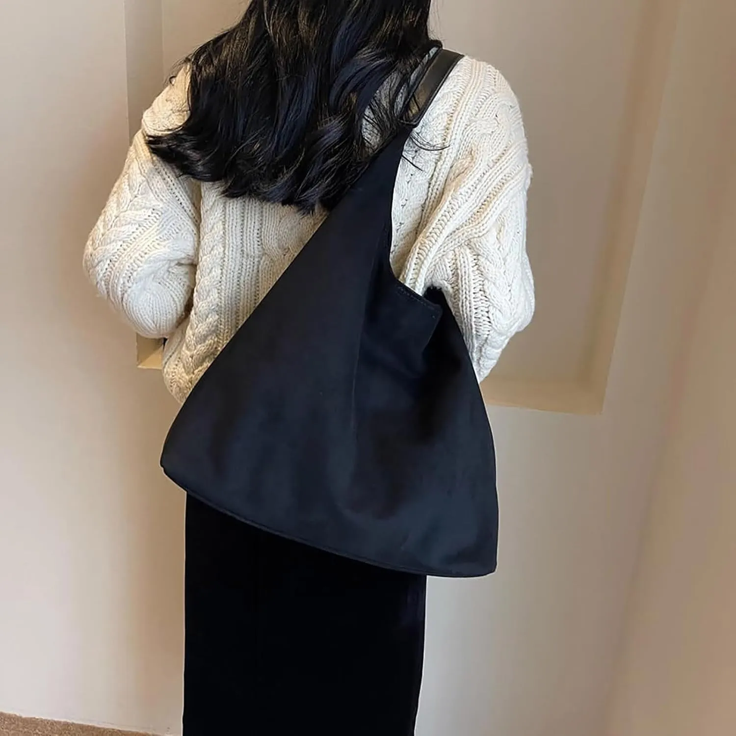 Large Messenger Bag Tote Bags For Women Work Bags Suede Slouchy Bag Handbag Tote Handbag