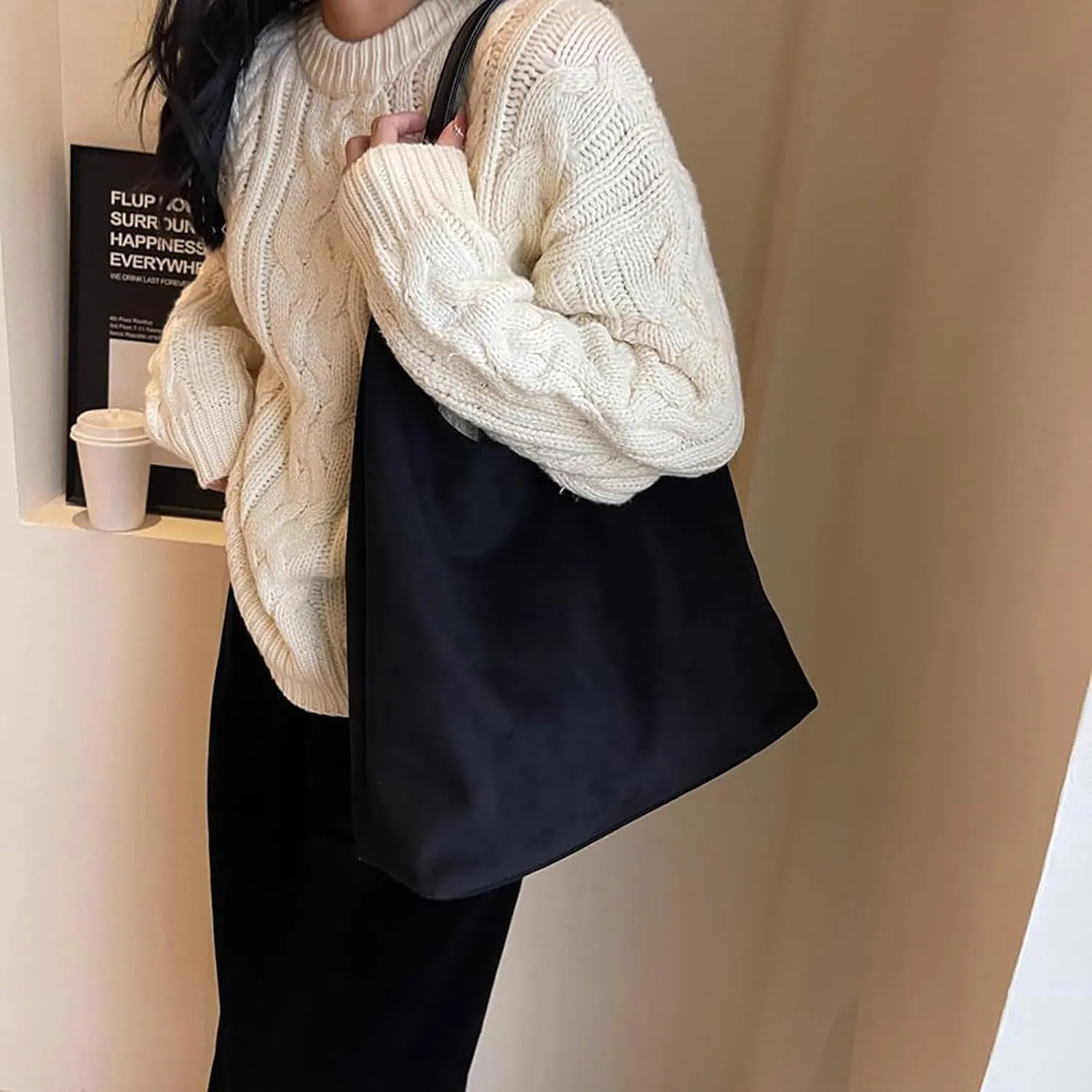 Large Messenger Bag Tote Bags For Women Work Bags Suede Slouchy Bag Handbag Tote Handbag