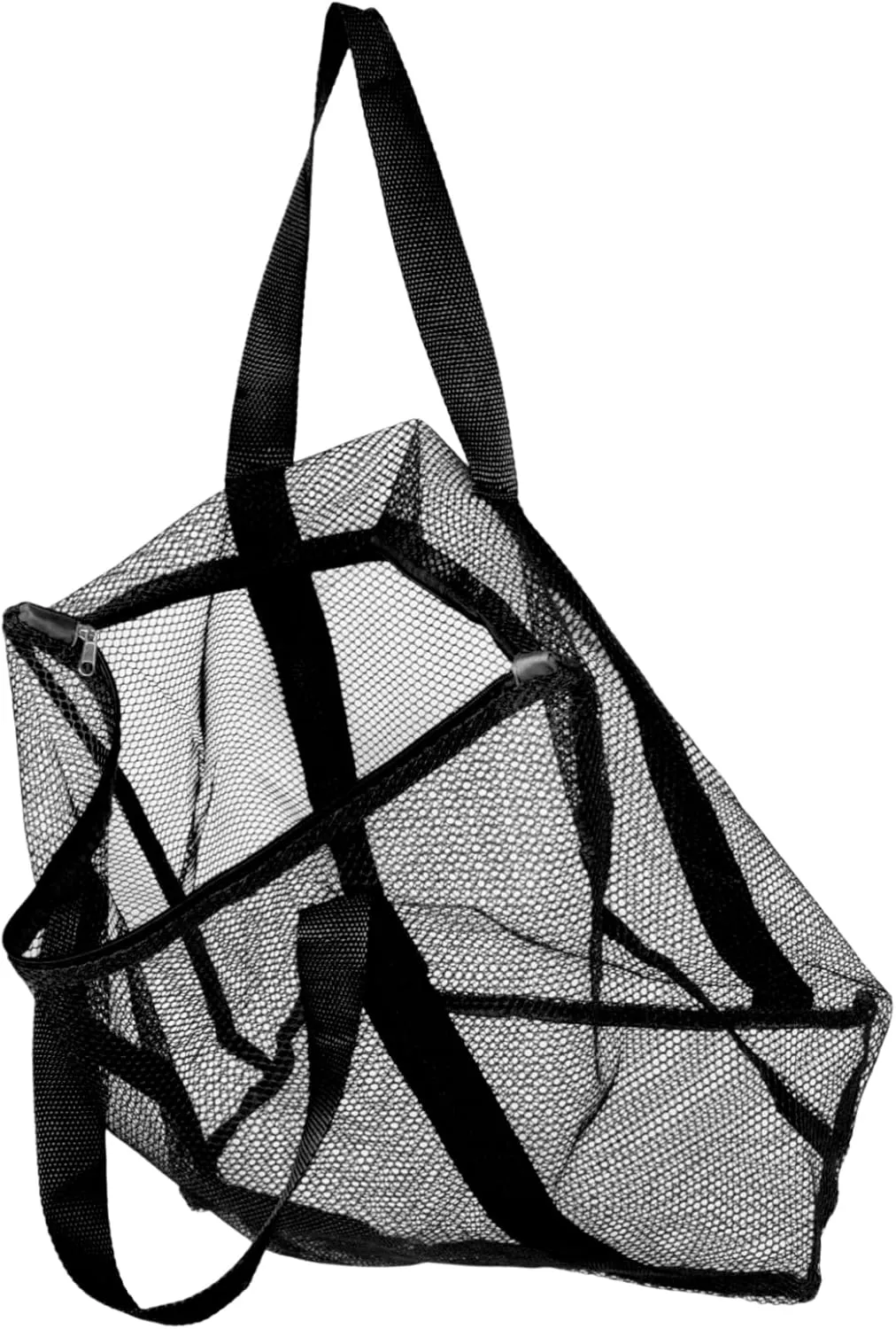 Large Tote Bag Mesh Beach Bag for Women Men Girls Heavy Duty Shopping Travel Cruise Essentials Black