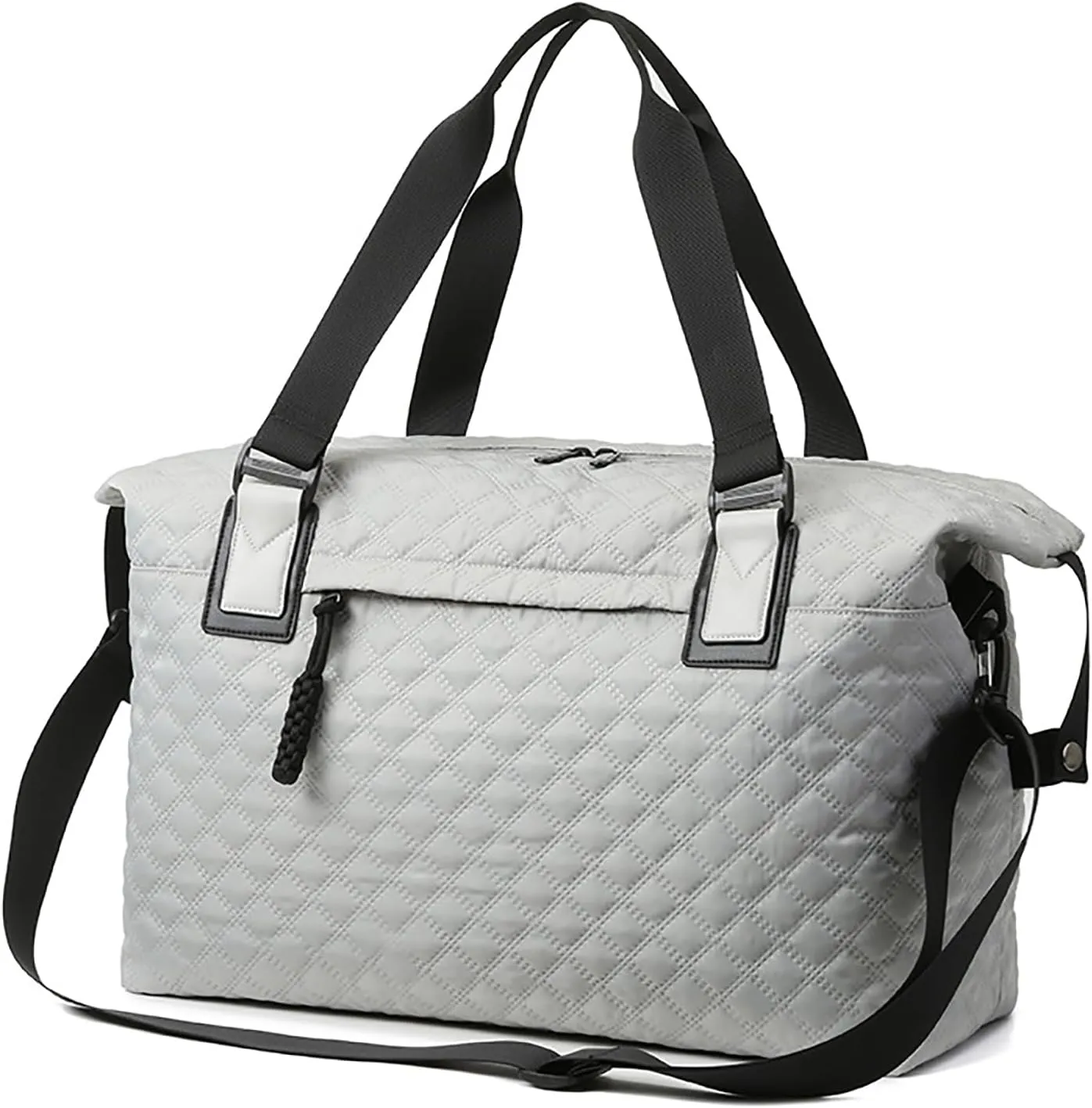 Large Weekender Overnight Bags Lightweight Weekender Duffel Bag with Shoulder Strap Gray