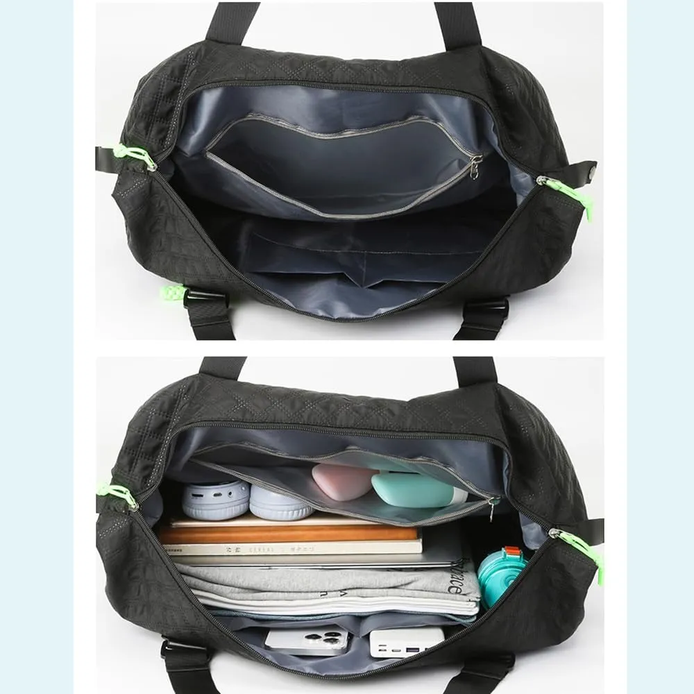 Large Weekender Overnight Bags Lightweight Weekender Duffel Bag with Shoulder Strap Gray