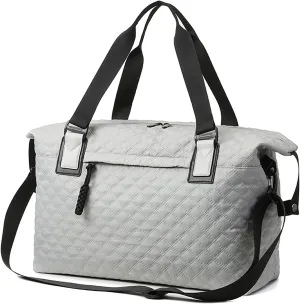 Large Weekender Overnight Bags Lightweight Weekender Duffel Bag with Shoulder Strap Gray