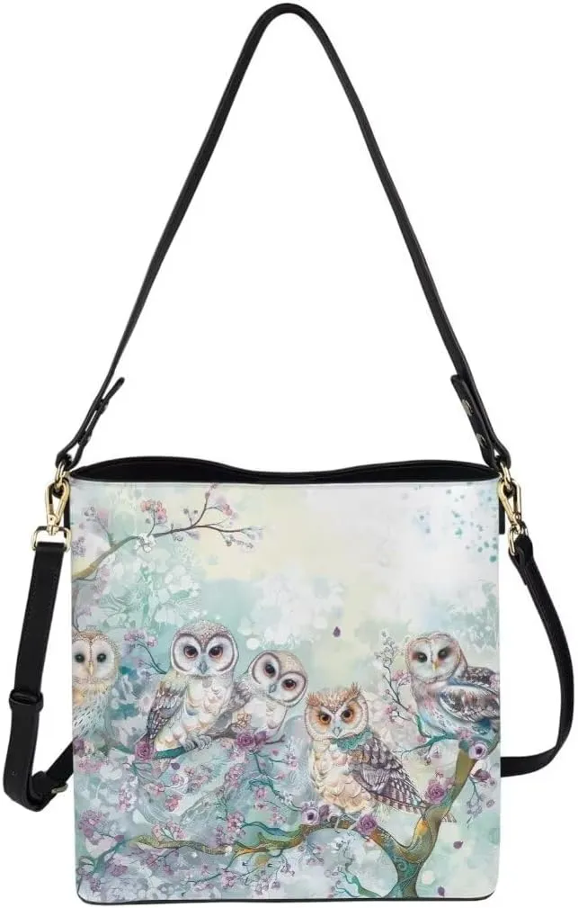 Leather Tote Bucket Bags for Women Stylish Top Handle Satchel Shoulder Purse Lightweight Bucket Handbag Tote Bag