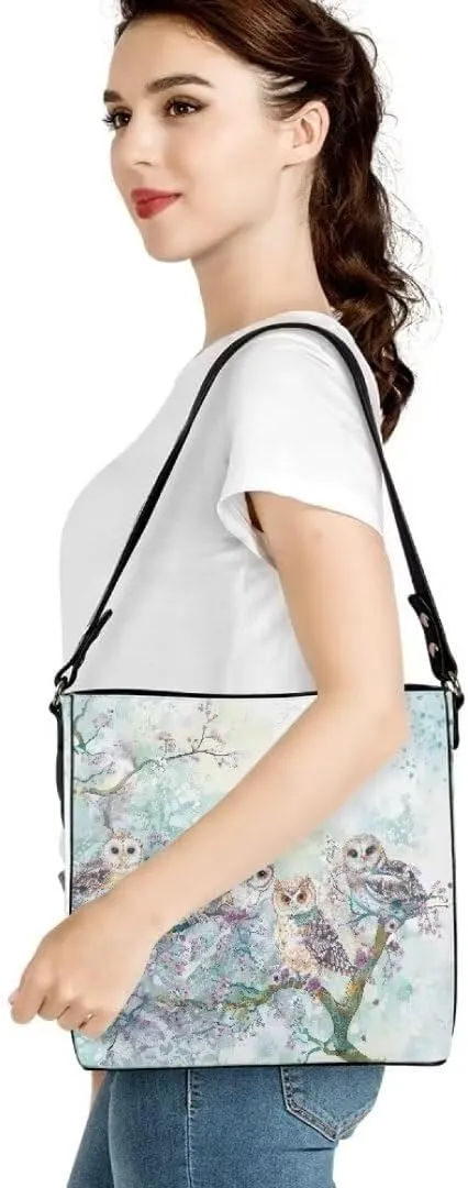 Leather Tote Bucket Bags for Women Stylish Top Handle Satchel Shoulder Purse Lightweight Bucket Handbag Tote Bag
