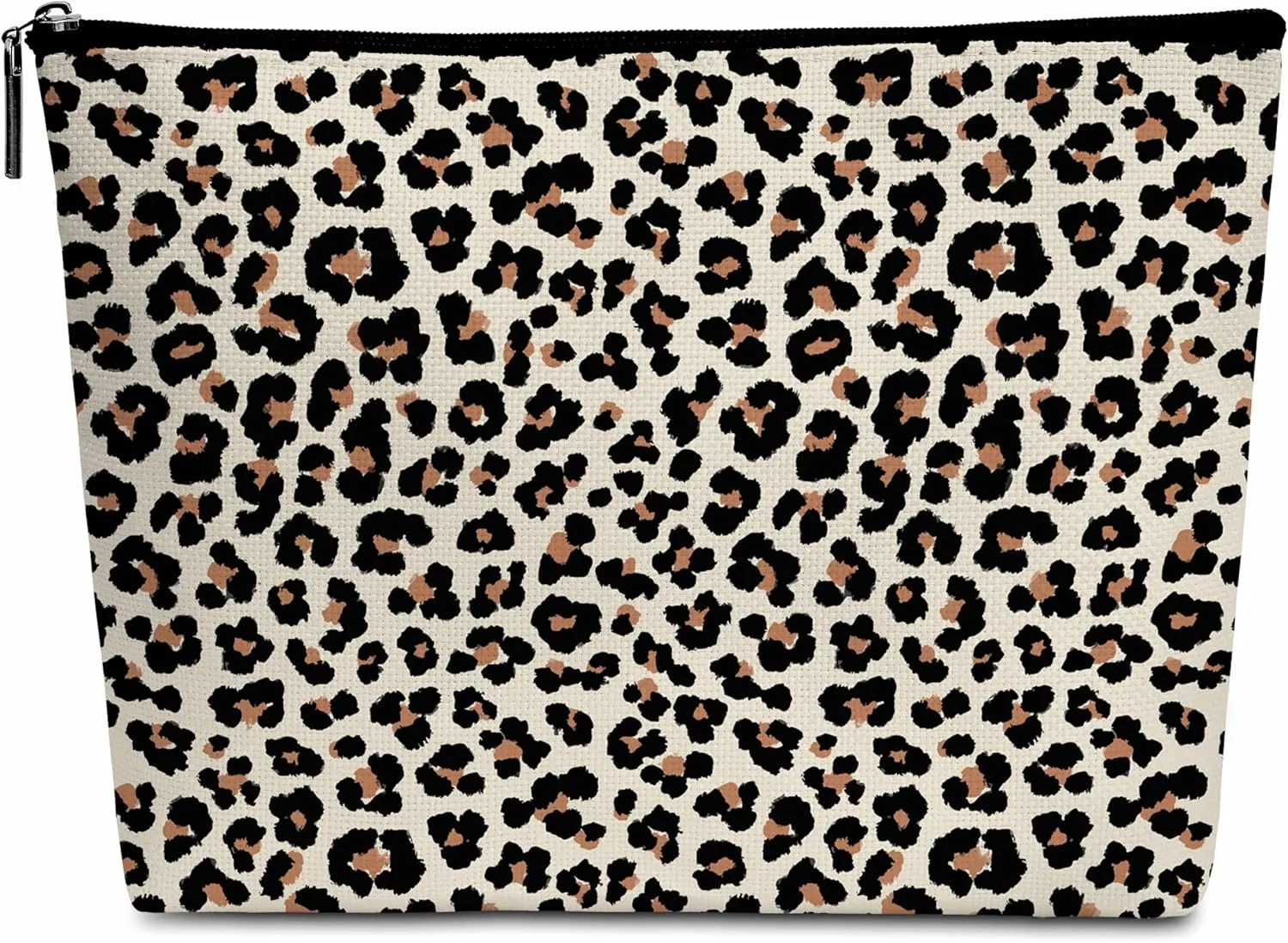 Leopard Print Makeup Bag, Cosmetic Bag Pouch for Women, Large Capacity Portable Toiletries Zipper Pouch for Women Sister Friends Girls Teen Ladies-B18
