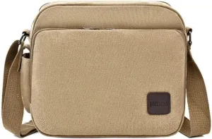 Lightweight Briefcase Multi-Pocket Tote Packet Men's Crossbody Canvas Shoulder Vintage Messenger Satchel
