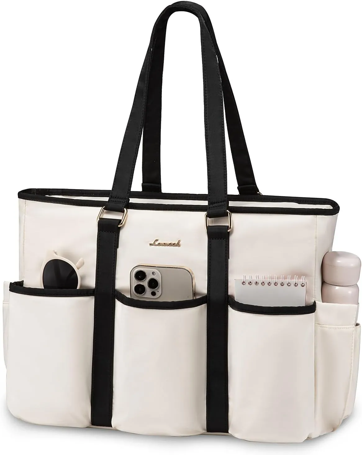 LOVEVOOK Work Tote Bag for Women, Laptop Bag for Women, Teacher Tote Bag Nurse Bag, Utility Bag For Work/Travel/College/Daily, Professional Computer Purse Large Handbag With Multi Pockets