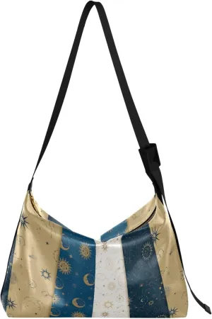 Magic Constellations Soft Leather Hobo Bags for Women Large Men Purses Stylish Animal Print Women Hobo Handbags
